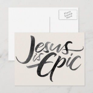 Carte Postale Jésus est Epic Religieux Lettres Christian Christ