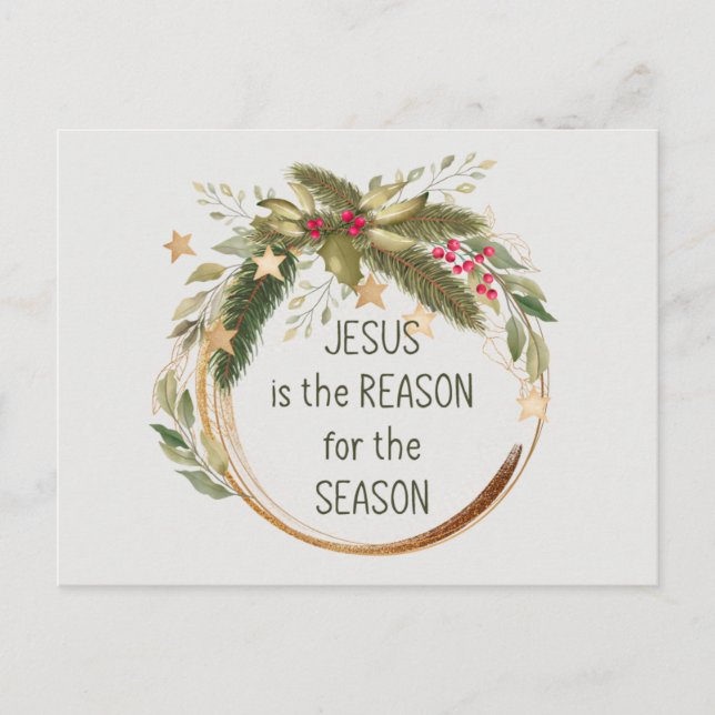 Carte Postale Jésus est la raison de la saison de Noël (Devant)
