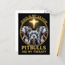 Jésus Est Mon Sauveur Les Pitbulles Sont Ma Thérap
