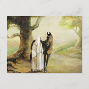 Carte postale Jésus et Cheval Art