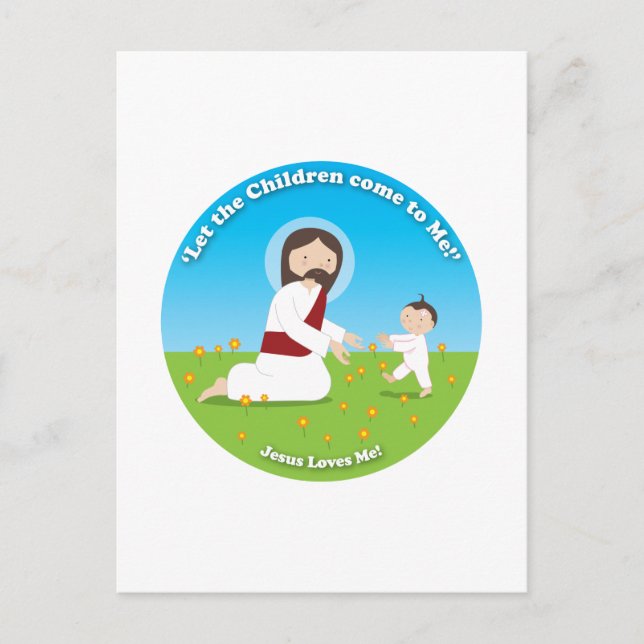 Carte Postale Jésus et Enfant (Devant)