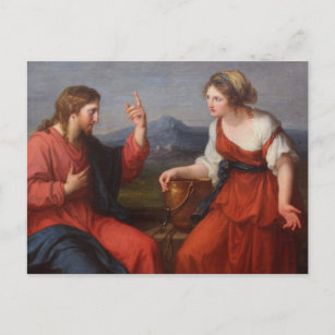 Carte Postale Jésus et la femme dans le puits