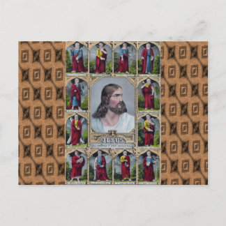 Carte Postale Jésus et les 12 Apôtres