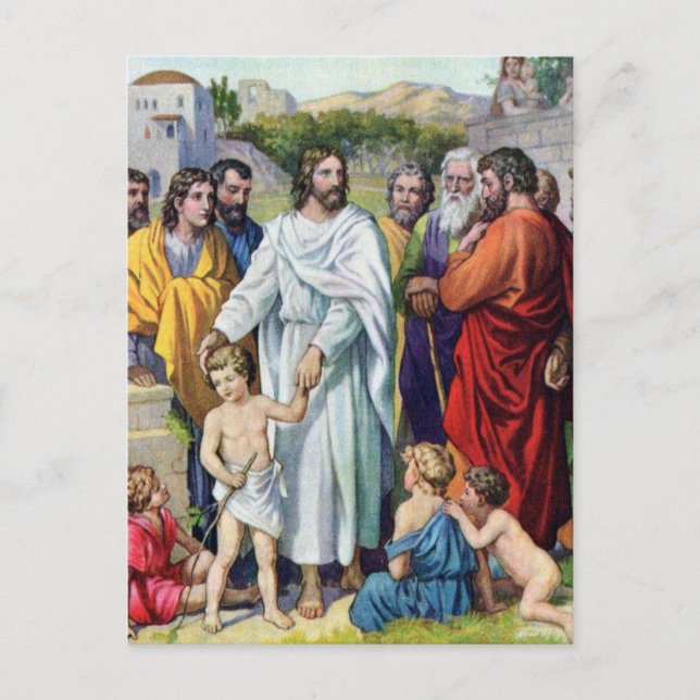 Carte Postale Jésus Et Les Enfants (Devant)