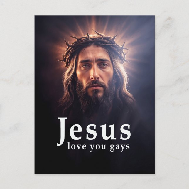 Carte Postale Jesus love you gay (Devant)