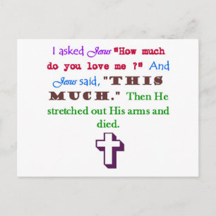Carte Postale Jésus m'aime