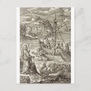 Carte Postale Jésus marchant sur l'eau