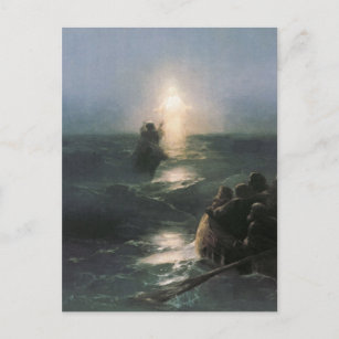 Carte Postale Jésus marchant sur l'eau, Ivan Aivazovsky Peinture