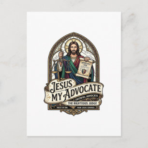 Carte Postale Jésus Mon Avocat Jésus Avocat du Tribunal Christi