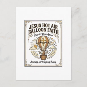 Carte Postale Jésus Montgolfière Foi Jésus Montgolfière