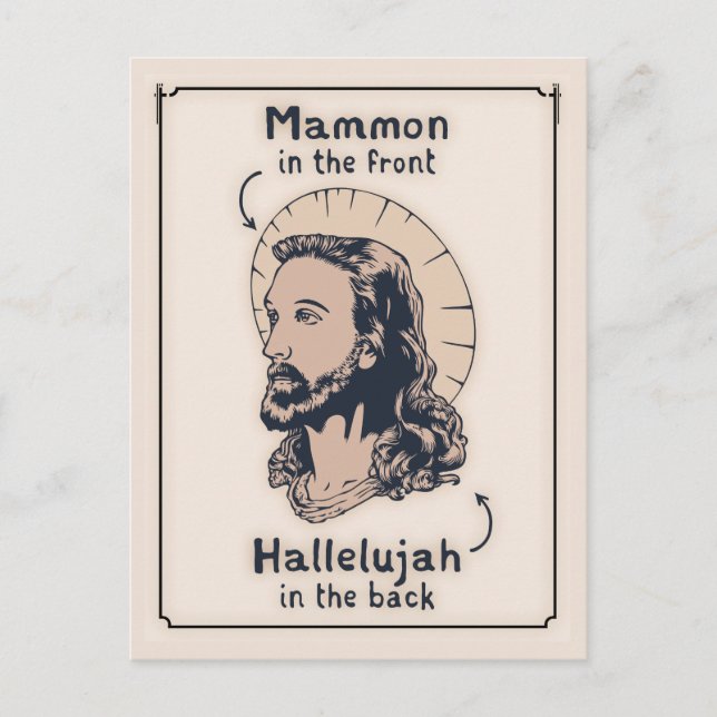 Carte Postale Jésus Mullet (Devant)