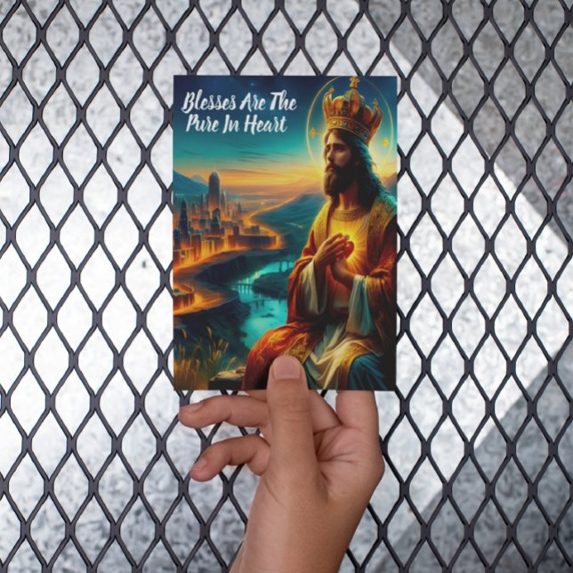 Carte Postale Jésus paré d'une couronne majestueuse (Créateur téléchargé)