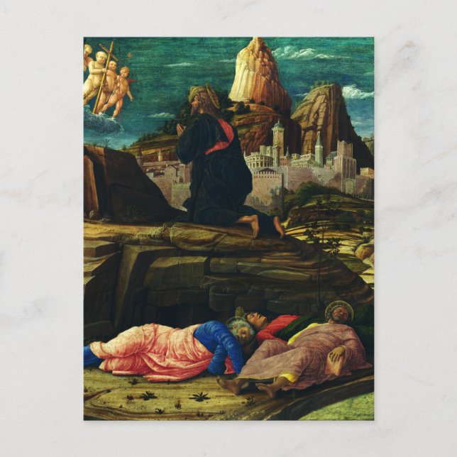 Carte Postale Jésus prie dans le Jardin de Gethsémani (Devant)