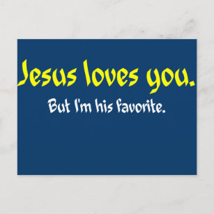 Carte Postale Jésus t'aime