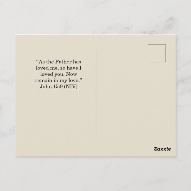 Carte Postale Jésus vous aime Encouragement chrétien rustique (Dos)
