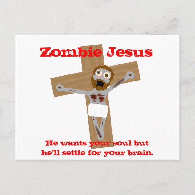 Carte Postale Jésus zombie (Devant)