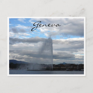 Carte Postale jet d'eau genève