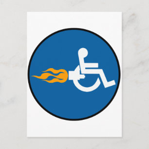 Carte Postale Jet fauteuil roulant