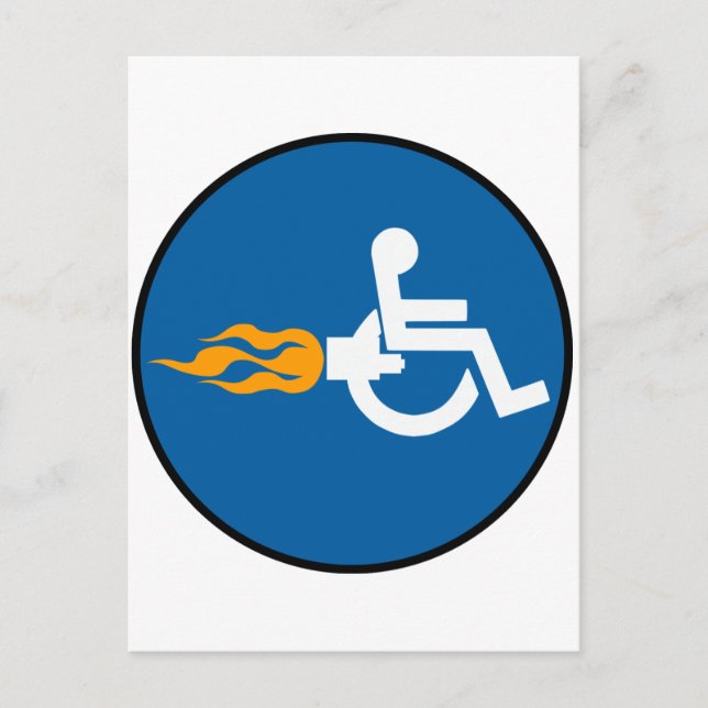 Carte Postale Jet fauteuil roulant (Devant)