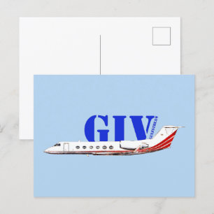 Carte Postale Jet privé Gulfstream IV de luxe