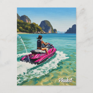 Carte Postale Jet Ski à Phuket Patong Beach Thaïlande Travel