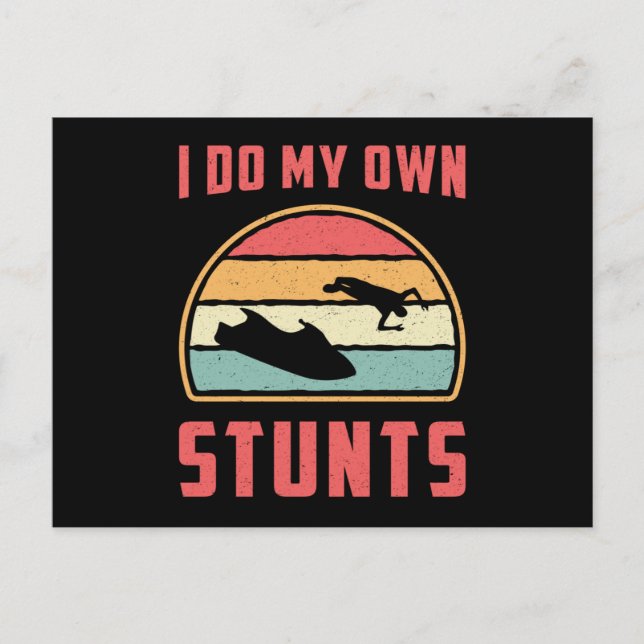 Carte Postale Jet Ski Je Fais Mes Propres Stunts Jet Ski Eau Jet (Devant)