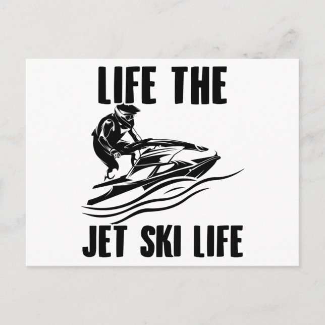 Carte Postale Jet Ski | Jet Ski Conduite été Jet Boat Cadeaux (Devant)