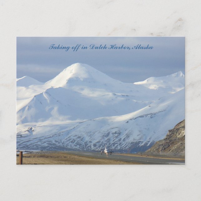 Carte Postale Jet sur la piste à Dutch Harbour, Alaska (Devant)