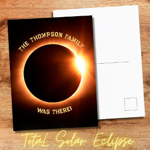 Carte Postale J'étais là Éclipse solaire totale 8 avril 2024