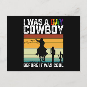 Carte Postale J'Étais Un Cowboy Gay Avant D'Être Cool LGBT