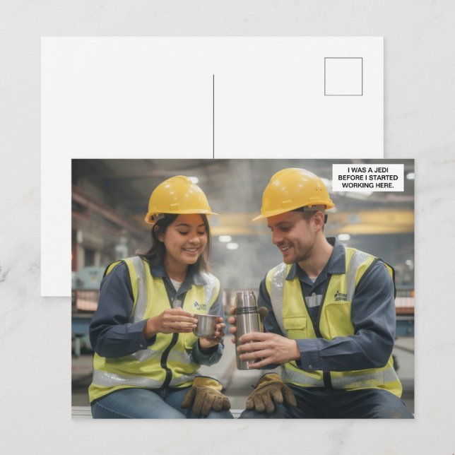 Carte postale J'étais un Jedi™ (Devant / Derrière)