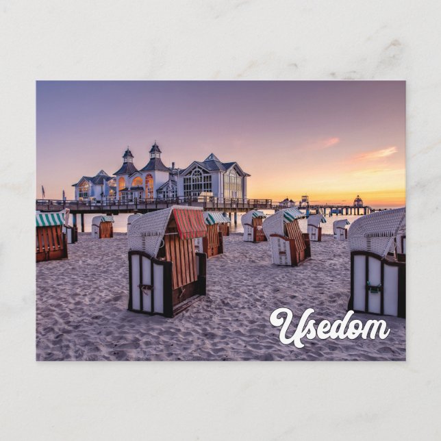 Carte Postale Jetée d'Ahlbeck, Usedom, Allemagne (Devant)