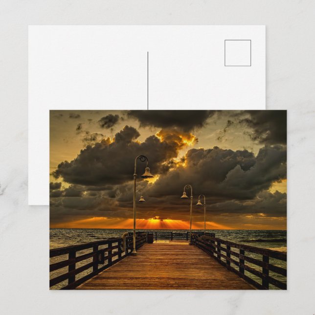 Carte Postale Jetée de Daytona Beach (Devant / Derrière)