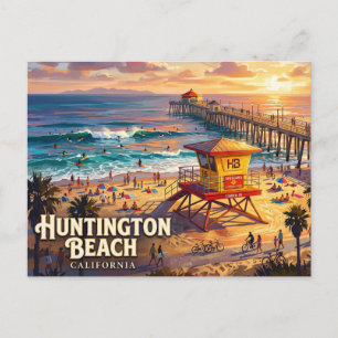 Carte Postale Jetée de Huntington Beach USA