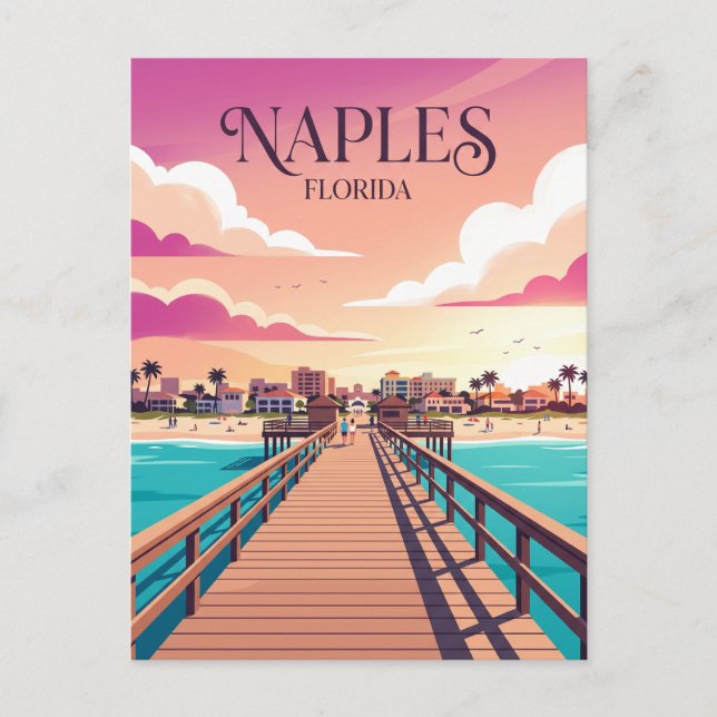 Carte Postale Jetée de Naples USA (Devant)