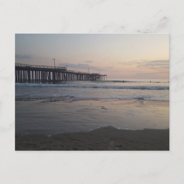 Carte Postale Jetée de Pismo Beach au coucher du soleil (Devant)
