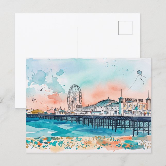 Carte Postale Jetée du palais de Brighton (Devant / Derrière)