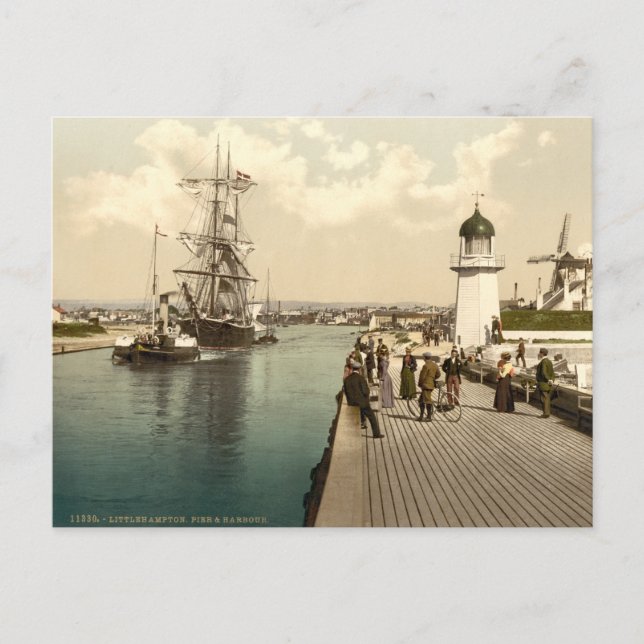 Carte Postale Jetée et port de Littlehampton, Angleterre (Devant)
