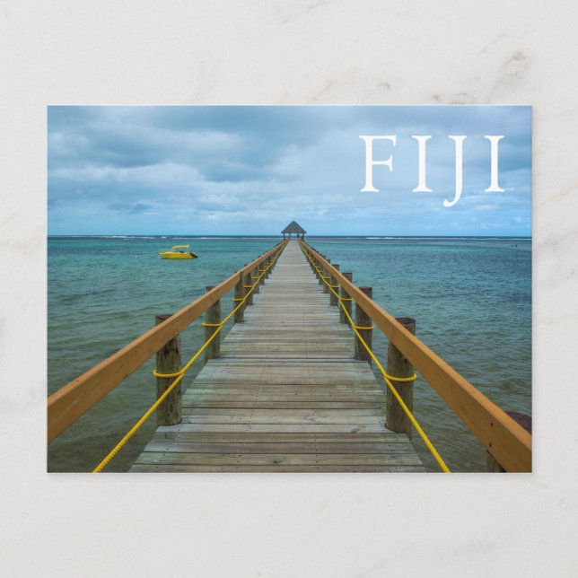 Carte Postale Jetée sur la côte de corail, Fidji (Devant)