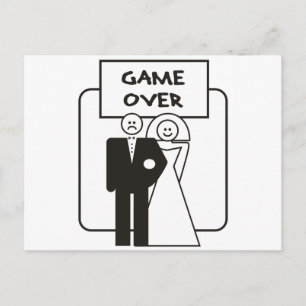 Carte Postale Jeu au-dessus de mariage