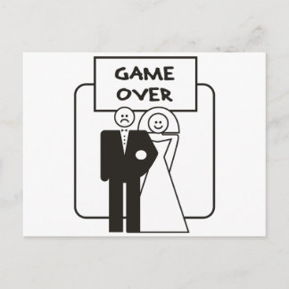 Carte Postale Jeu au-dessus de mariage