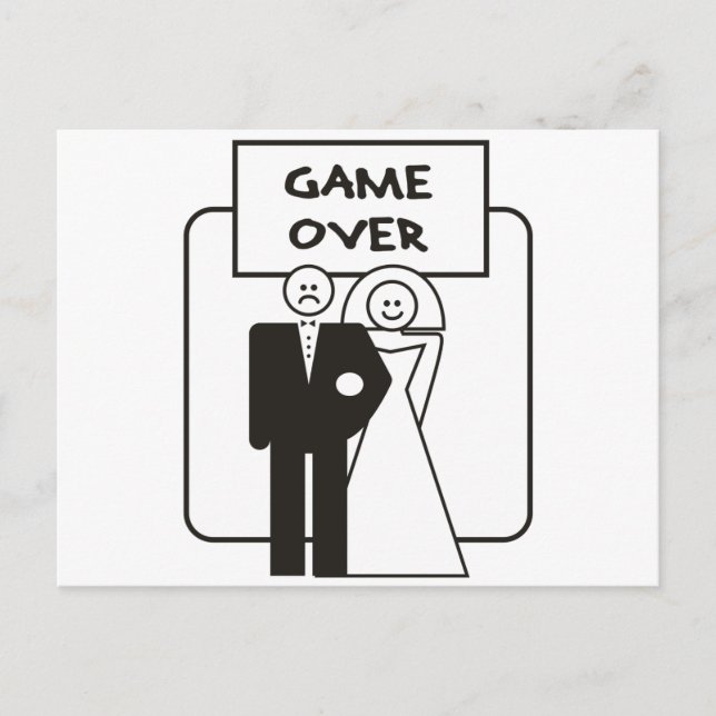 Carte Postale Jeu au-dessus de mariage (Devant)