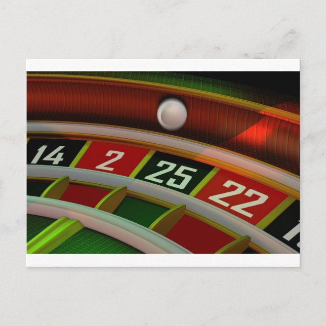 Carte Postale Jeu casino roulette Rulet (Devant)