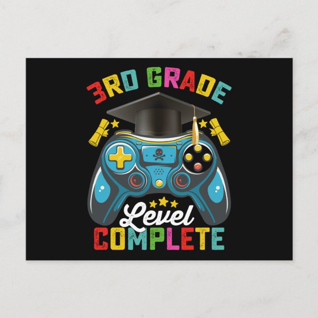 Carte Postale Jeu de 3e année de niveau complet Gamer (Devant)