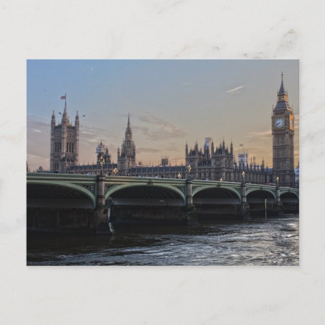 Carte postale jeu de Baby Shower Big Ben Londres (Devant)
