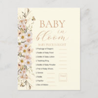 Jeu de Baby Shower Bohème Neutre pour Bébé en Fleu
