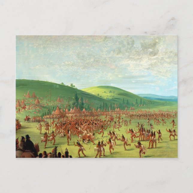 Carte Postale Jeu de balle indienne (Devant)