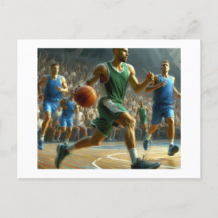 Carte Postale Jeu De Basket,