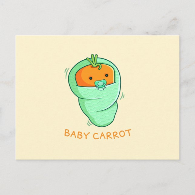 Carte Postale Jeu de carottes pour bébé (Devant)