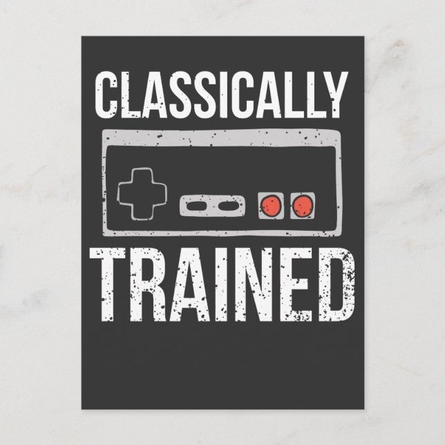 Carte Postale Jeu de contrôleur vidéo Retro Nerd (Devant)